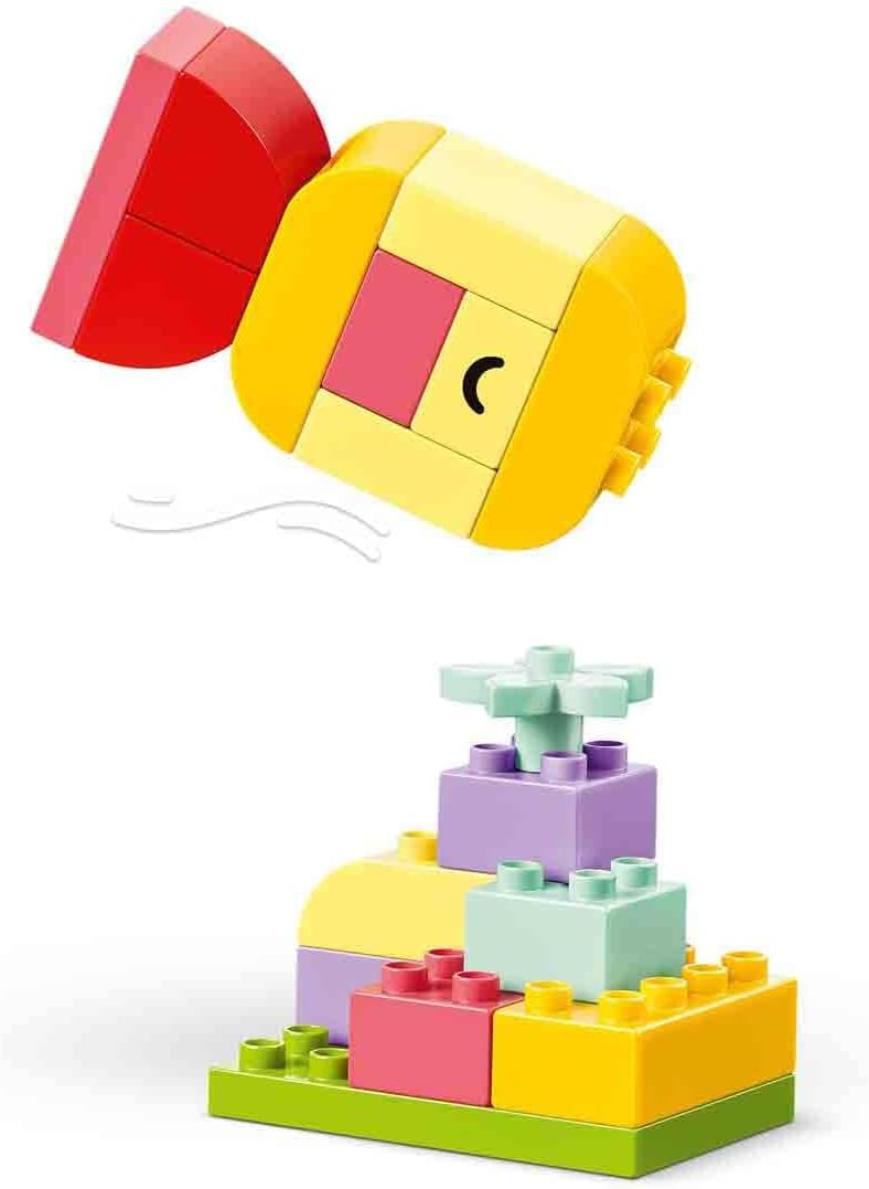 LEGO DUPLO Classic Bunte Kreativbox - Lernspielzeug zur Förderung der Feinmotorik für Kleinkinder -