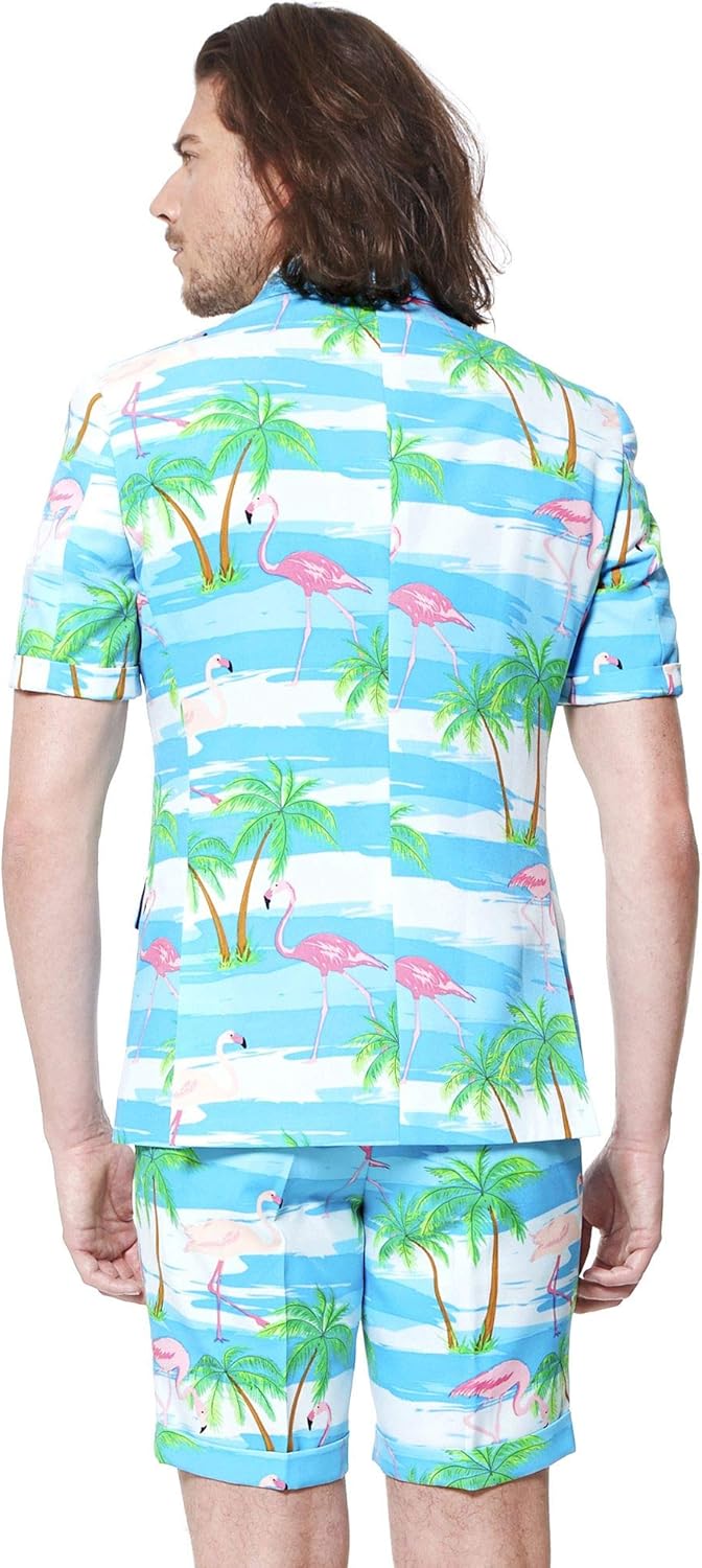 OppoSuits Herren Men Suit Business-Anzug Hosen-Set 46 Flaminguy, 46 Flaminguy