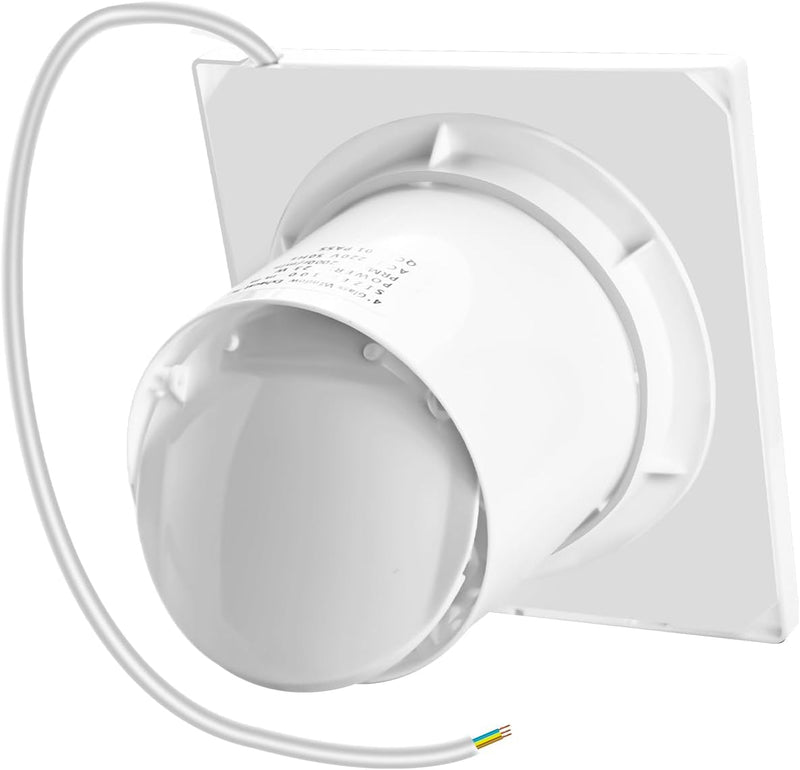 LeKaufen Badlüfter Ø 100 mm WC Lüfter mit Rückstauklappe, Abluftventilator Wandventilator Fenster Ve