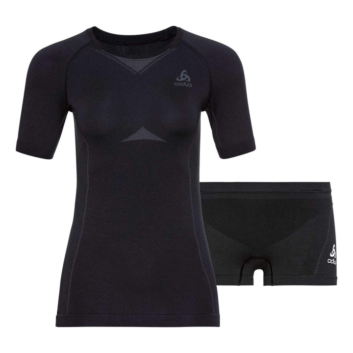 Odlo Damen Set Fundamentals Performance Light Baselayer Set S Black - Odlo Graphite Grey, S Black -