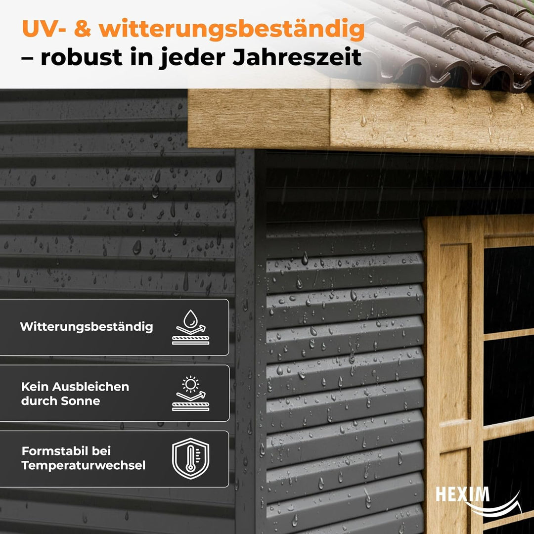 HEXIM Siding Fassadenpaneele aussen Fassadenverkleidung wetterfest Kunststoffpanelee PVC-U Verkleidu