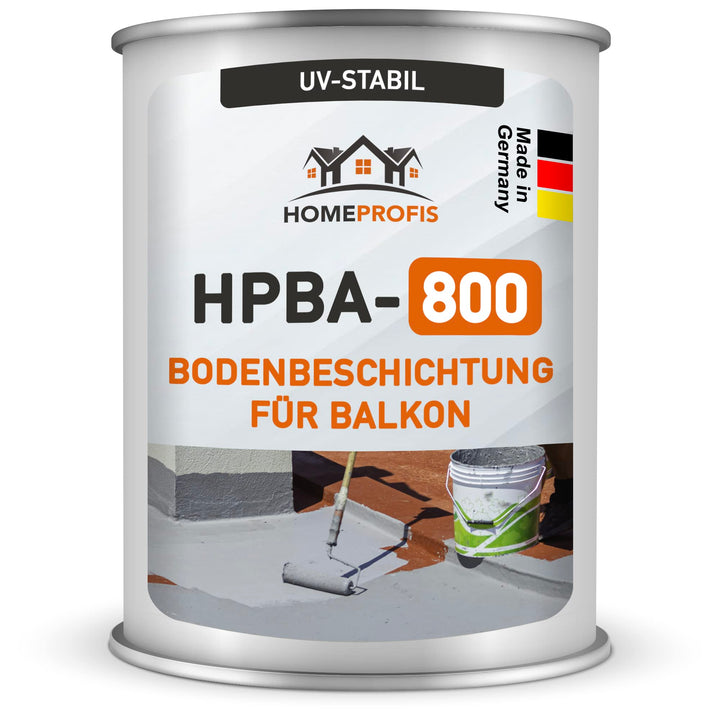 Home Profis® HPBA-800 matte UV-beständige 1K Bodenfarbe (5m²) für Balkon & Terrasse in RAL 7030 (Ste