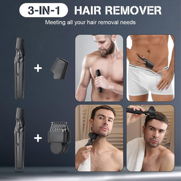 Intimrasierer Mann, 3-in-1 Rasierer Herren, Elektrisch Körperrasierer Intimbereich Mann, Intimbereic