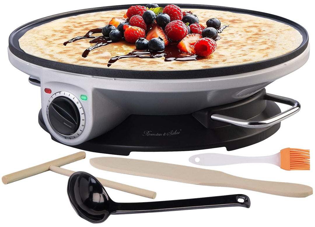 Rosenstein & Söhne Crepespfanne: XXL-Crêpes-Maker mit Antihaftbeschichtung, 1.200 Watt, Ø 32 cm (Cre