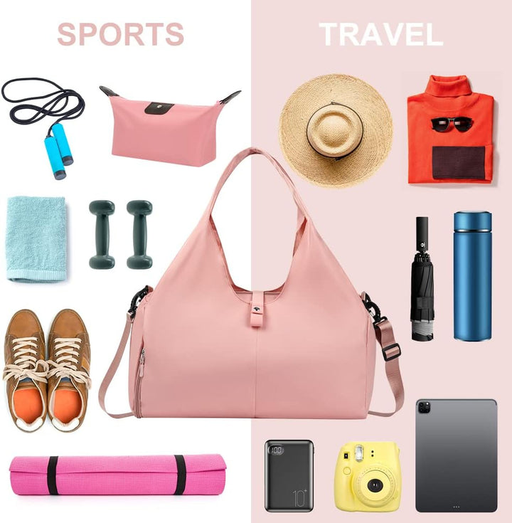 Aucuu Sporttasche, Reisetasche mit Schuhfach & Nassfach, Gross Gym Tasche für Yogamatten & Yoga-Zube