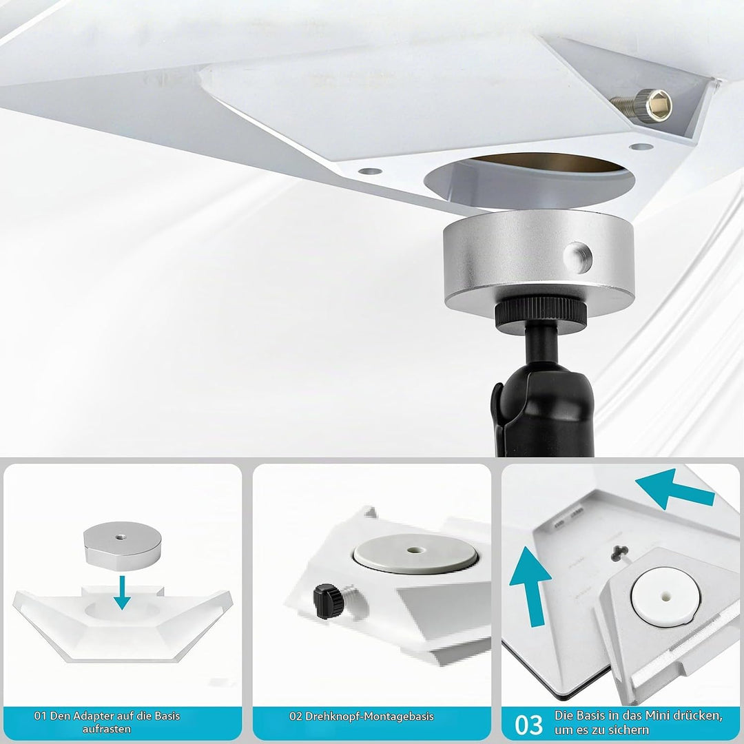 Starlink Mini Halterung, Aluminium-Adapter für Starlink Halterung Balkon mit 1/4"-20 und 3/8"-16 Gew