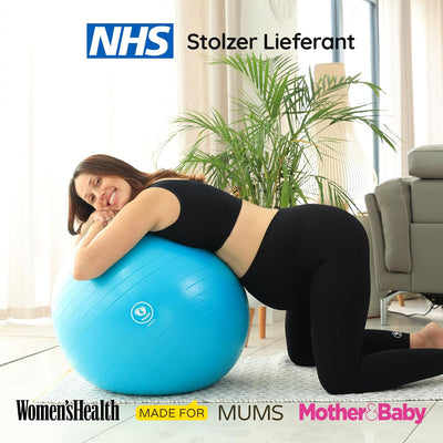 BABYGO Gymnastikball Schwangerschaft Sitzball Büro Schwanger Yoga Pezziball | inklusive Schwangersch