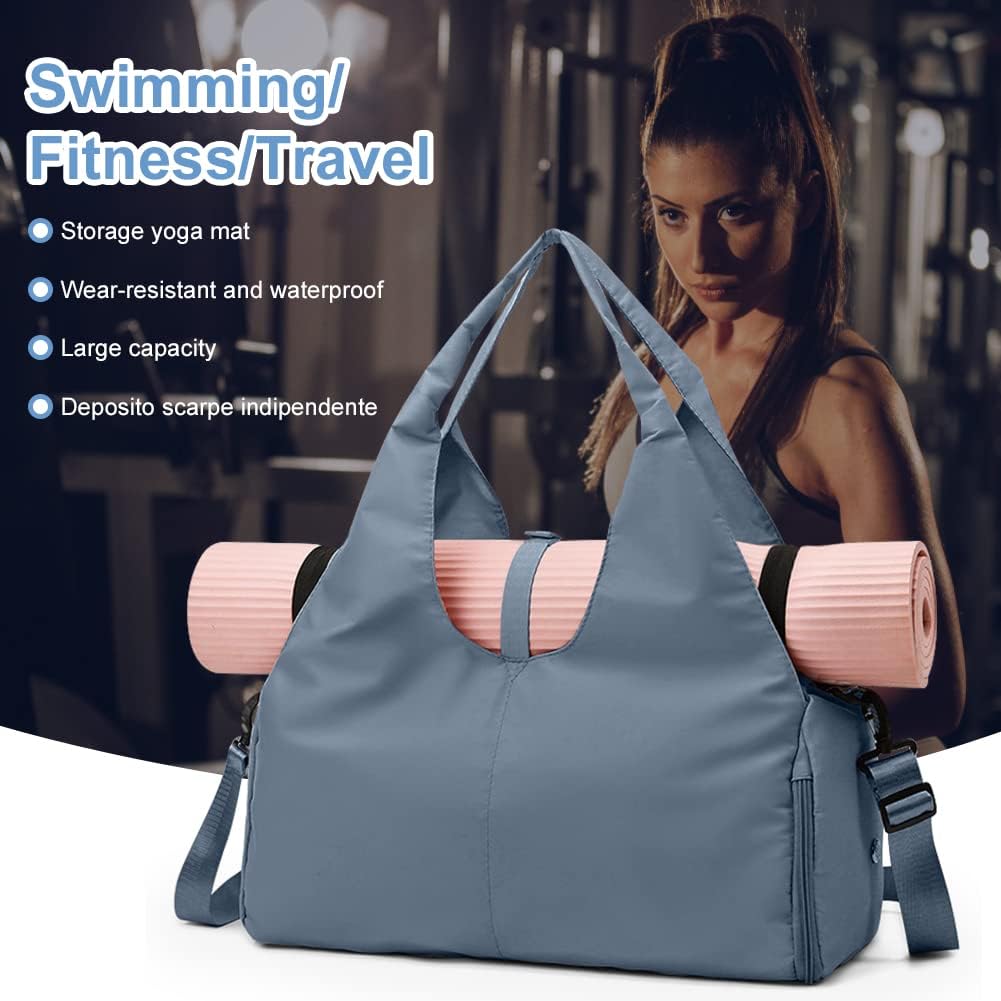Sporttasche, Reisetasche mit Schuhfach & Nassfach, Gross Gym Tasche für Damen und Herren, wasserdich