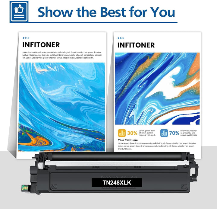 TN248XL TN248 MFC-L3760CDW Toner: 5-Pack Kompatible für Brother MFC-L3740CDW TN-248XL TN-248 DCP-L35