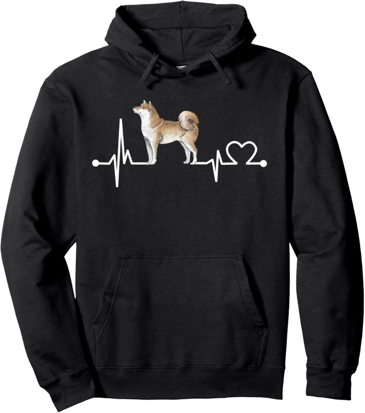 Shiba Inu Herzschlag Hemd Hund für Haustier Frauen/Männer Pullover Hoodie