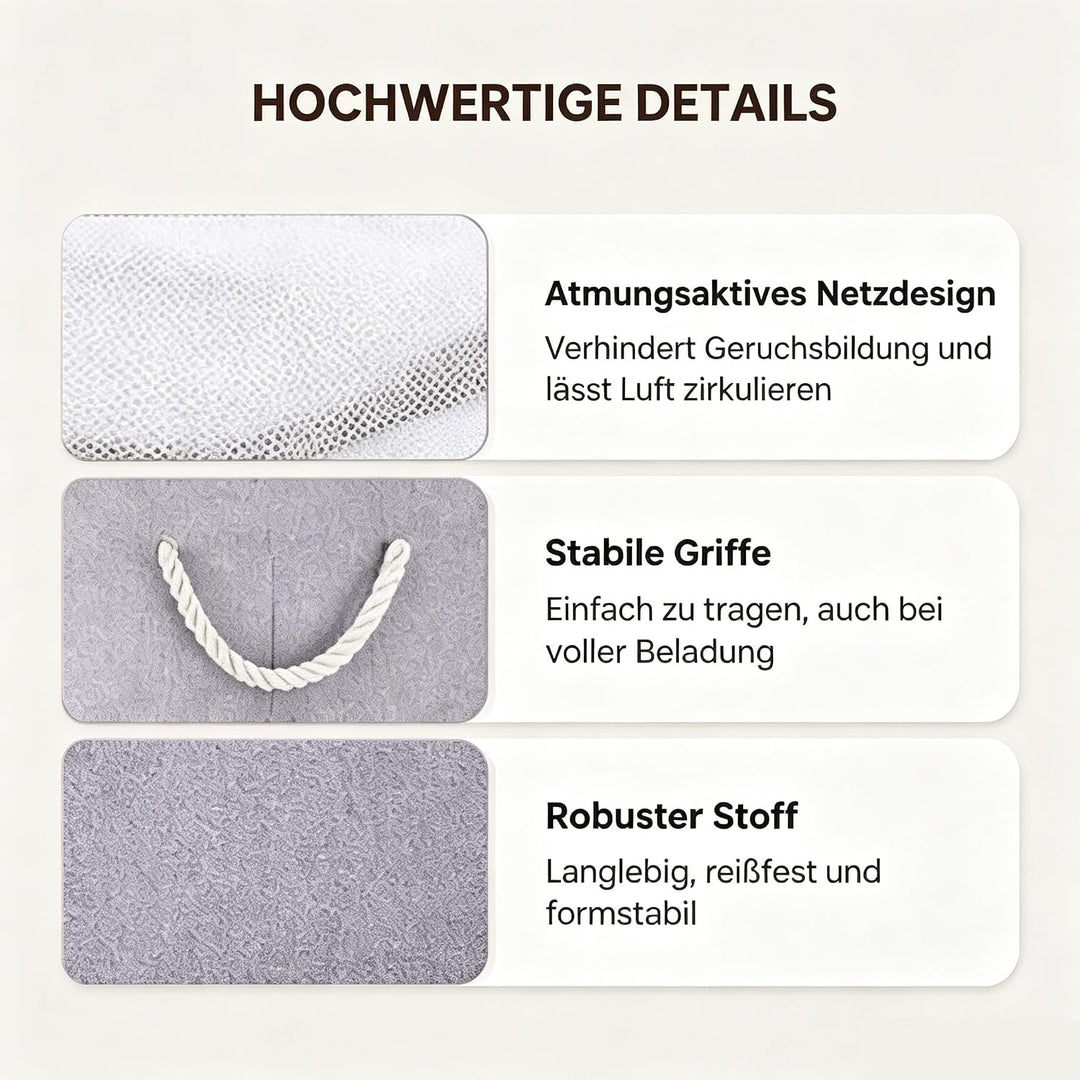 65L Schmal Wäschekorb, Faltbarer Wäschekorb mit herausnehmbarer Wäschetasche, Grosser Wäscheorganize