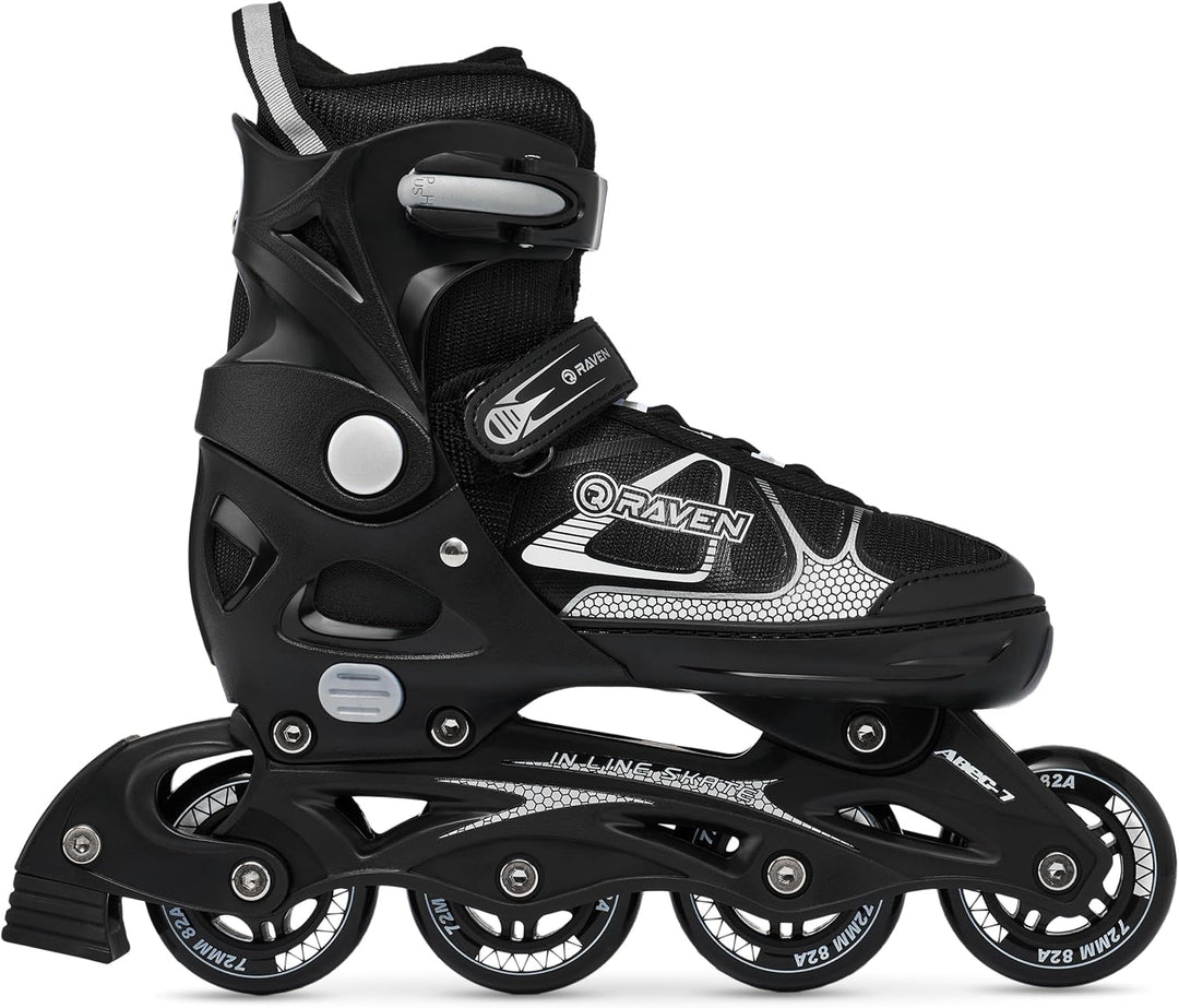 RAVEN 2in1 Schlittschuhe Inline Skates Inliner für Kinder und Erwachsene verstellbar 37-40 (23,5-26c