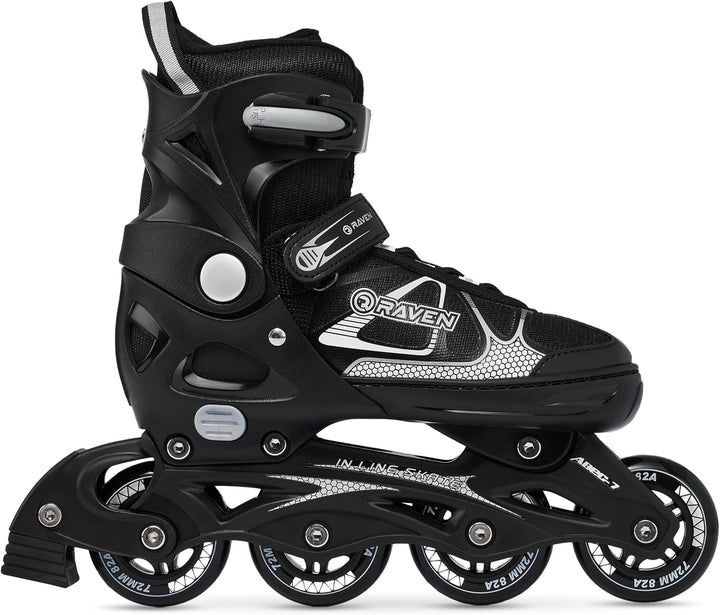 RAVEN 2in1 Schlittschuhe Inline Skates Inliner für Kinder und Erwachsene verstellbar 37-40 (23,5-26c