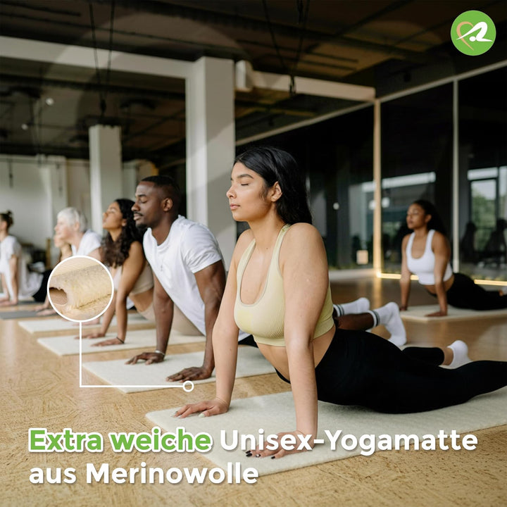 Bausinger Yogamatte Basic, 16mm Florhöhe, 100x200 cm, natur