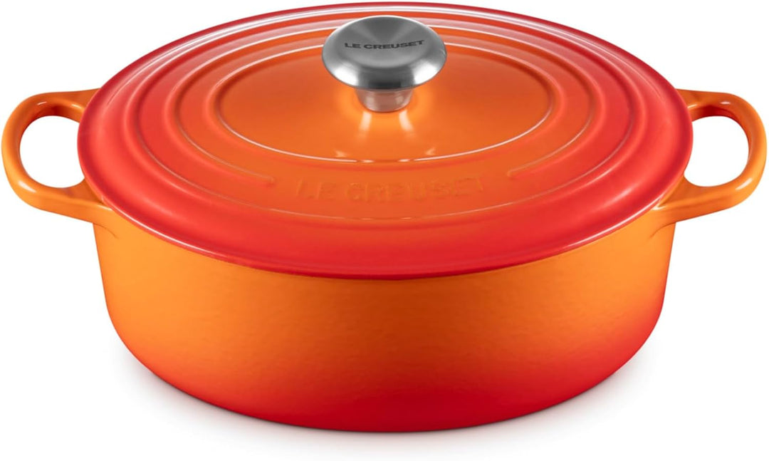 Le Creuset Signature Gusseisen-Bräter mit Deckel, Ø 27 cm, Oval, Für alle Herdarten und Induktion ge