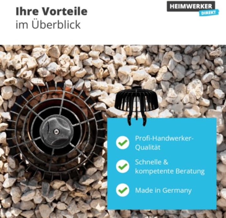 Alfa Kiesfangkorb Laubfangkorb Spannbereich von 70-200 mm individuell einstellbar - Keine Rohrversto
