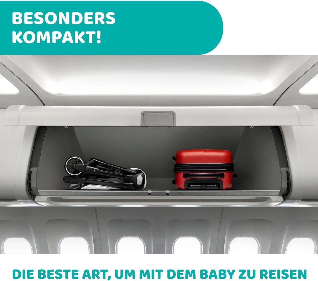 Chicco We Kinderwagen, faltbar, ultraleicht, ab Geburt bis 22 kg, Reise-Kinderwagen, ultra-kompakter