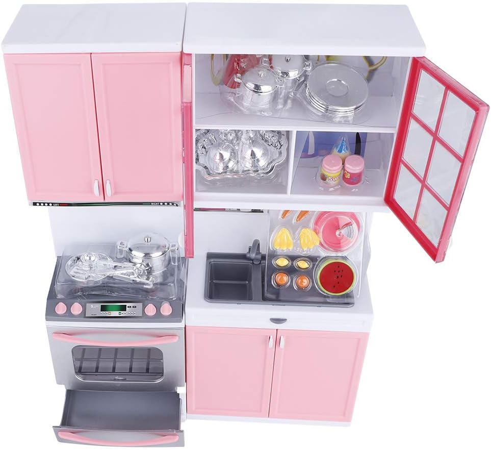 Kinderküche Holz Küche Spielküche Kinder Küchen Spielset Küchenspielzeug mit Klängen Mini Küchen Rol