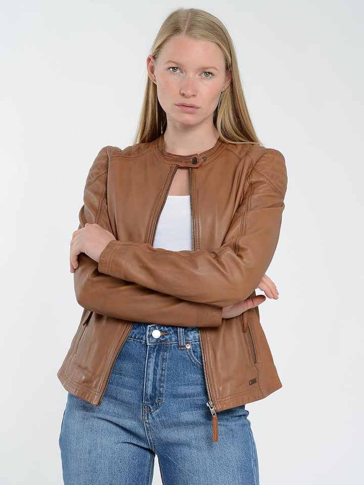 MUSTANG Damen Lederjacke 31019200 XS cognac, XS cognac