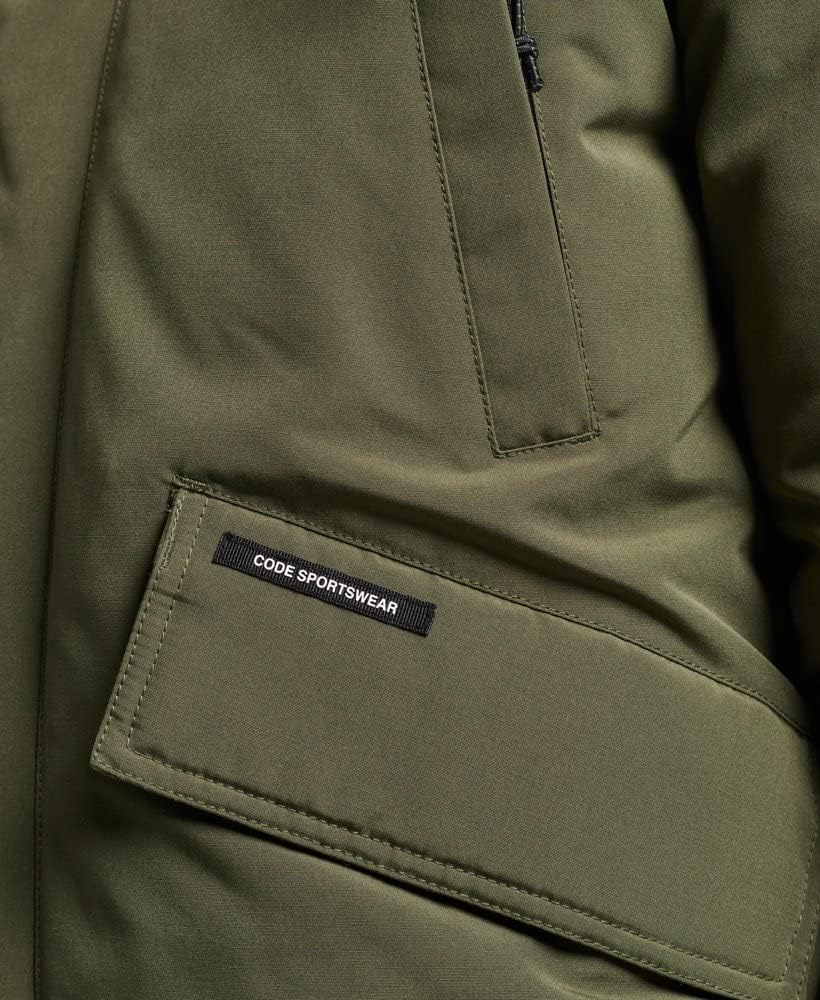 Superdry Herren Expedition Everest Bomber-Steppjacke Verwaschenes Kaki XL