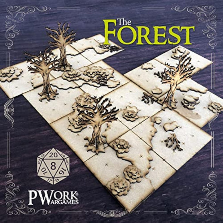 The Forest (La Foresta) – 3D Tactical Maps Rpg Fantasy Dungeon Tiles – Taktische 3D-Karten, modular,