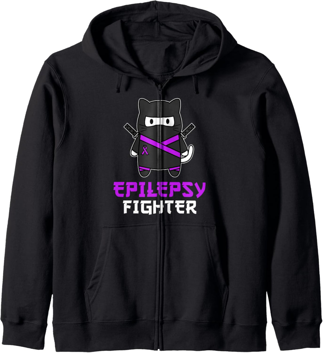 Ninja Cat Epilepsie-Kämpfer Kapuzenjacke