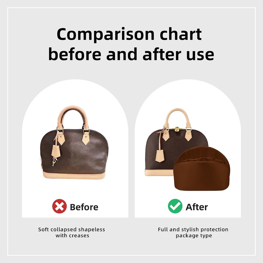 DGAZ Taschen Organizer Einsatz, Seide Innentasche für Alma BB/PM/MM, Leicht Taschenorganizer Shaper