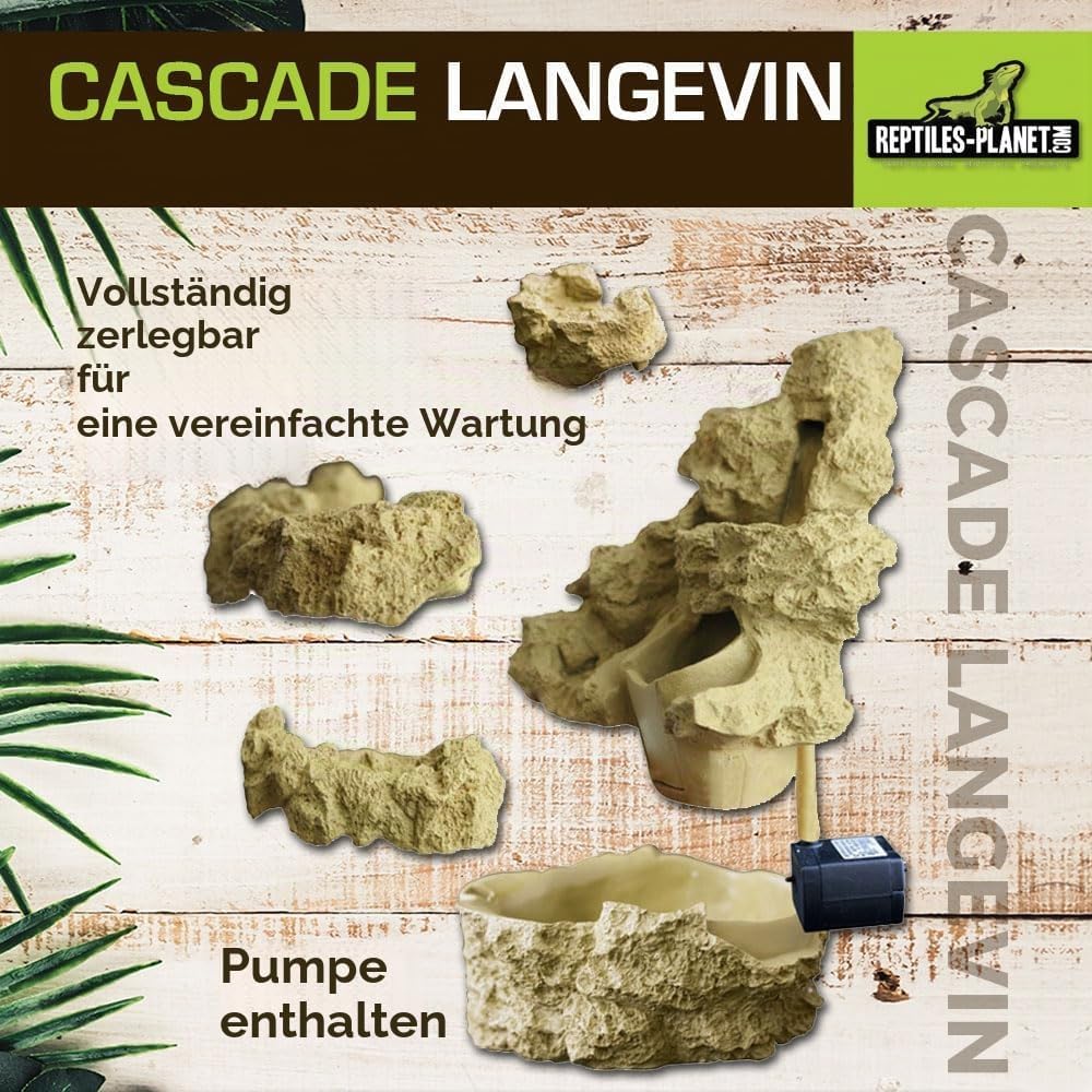 Reptiles Planet Wasserfall für Terrarium Reptilien Langevin mit Pumpe