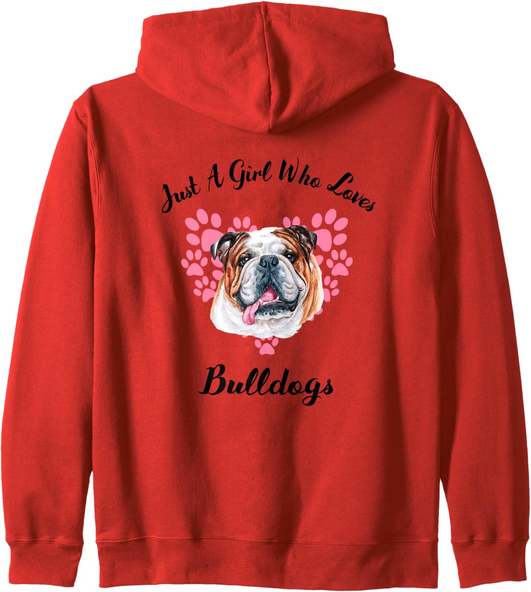 Just A Girl Who Loves Bulldogs Hunde Süsser Welpe Kapuzenjacke