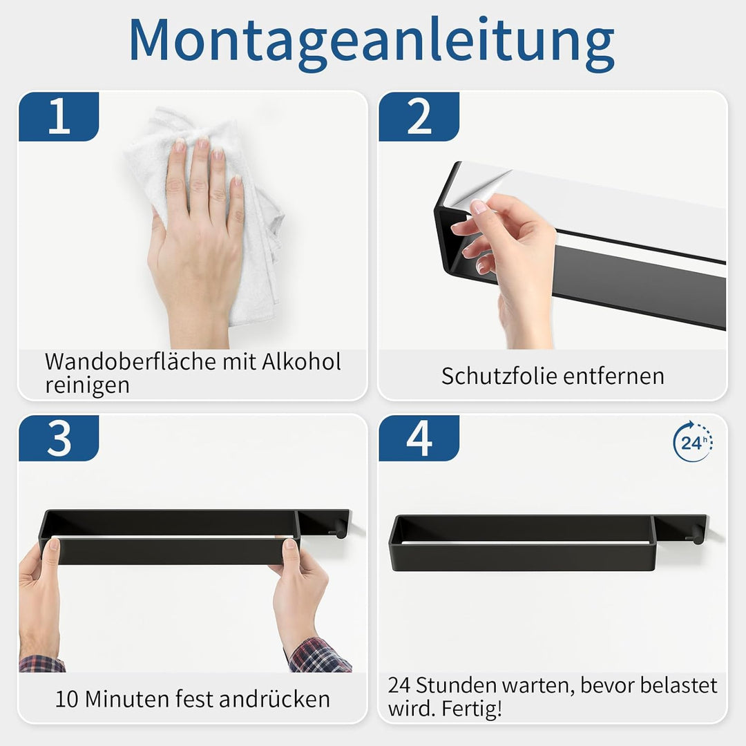 Handtuchhalter Ohne Bohren, Bethom 41CM Gästehandtuchhalter Selbstklebend, Edelstahl Handtuchhalter