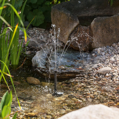 Solar Teichpumpe 2 Watt Solarmodul 175 l/h Förderleistung 70 cm Förderhöhe Komplettset Gartenteich,