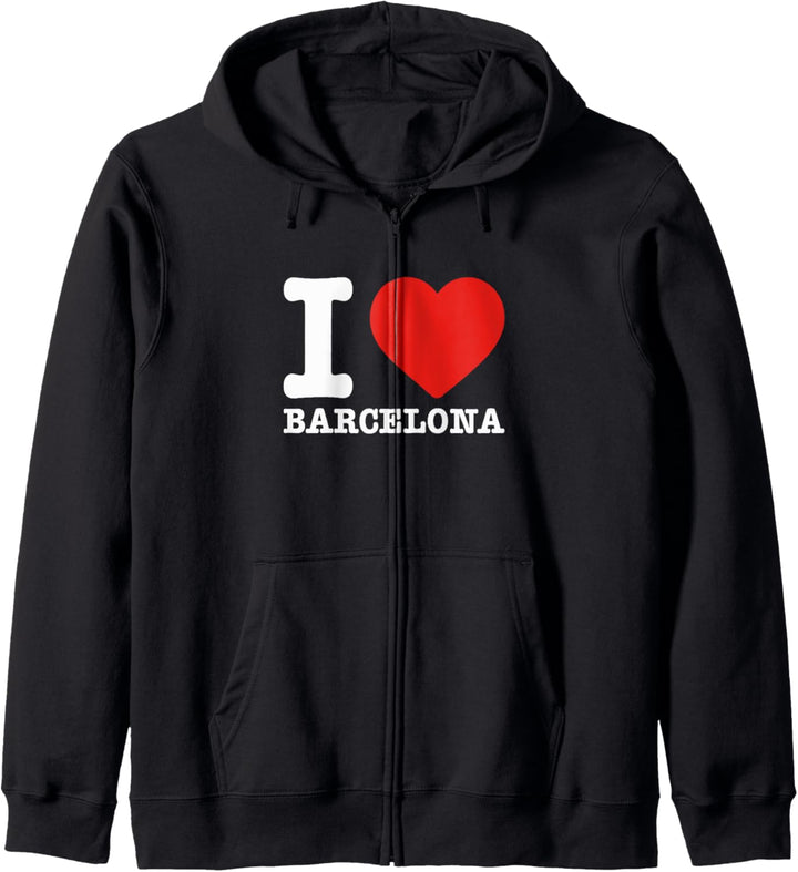 Ich liebe Barcelona Kapuzenjacke