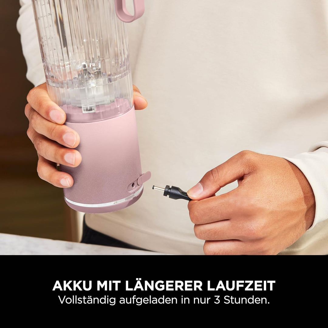 Ninja Blast Max Tragbarer Mixer/Blender/Smoothie Maker, 570 ml, wiederaufladbar, Mixbecher & auslauf