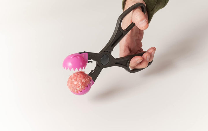La Croquetera Frikadellenzange Multifunktionswerkzeug Pink - Mit 4 austauschbaren Formen für Krokett
