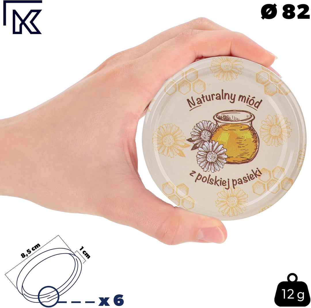 KADAX 10er Set Marmeladengläser 350ml TO82 Polnischer Honig, Einmachgläser Vorratsgläser Mason Jar m