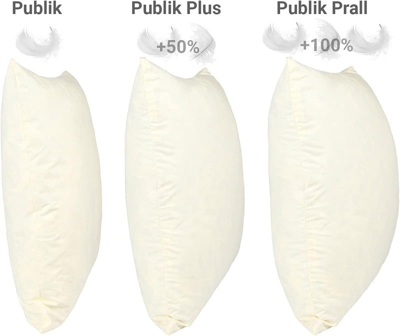 beties „Publik“ Federkissen Rundkissen 2er Set ca. 60 cm rund Ø Rundkissen Bodenkissen Kopfkissen (e