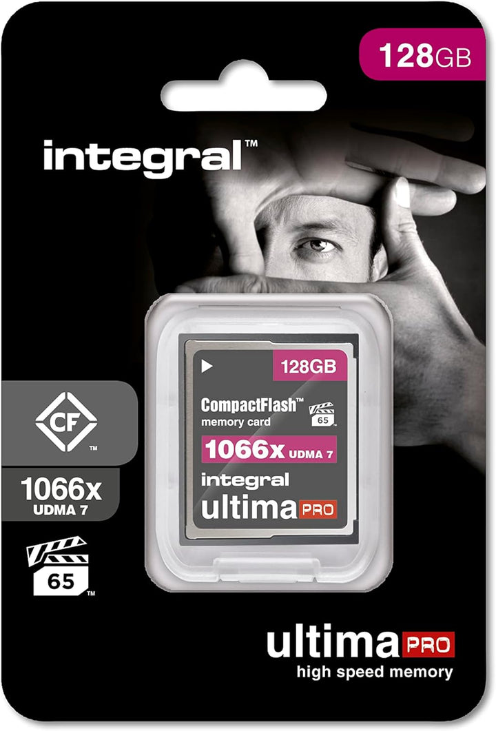 Integral 128GB Compact Flash Karte UDMA-7 1066x Speed VPG-65 160MB/s Lesen und 135MB/s Beschreiben P