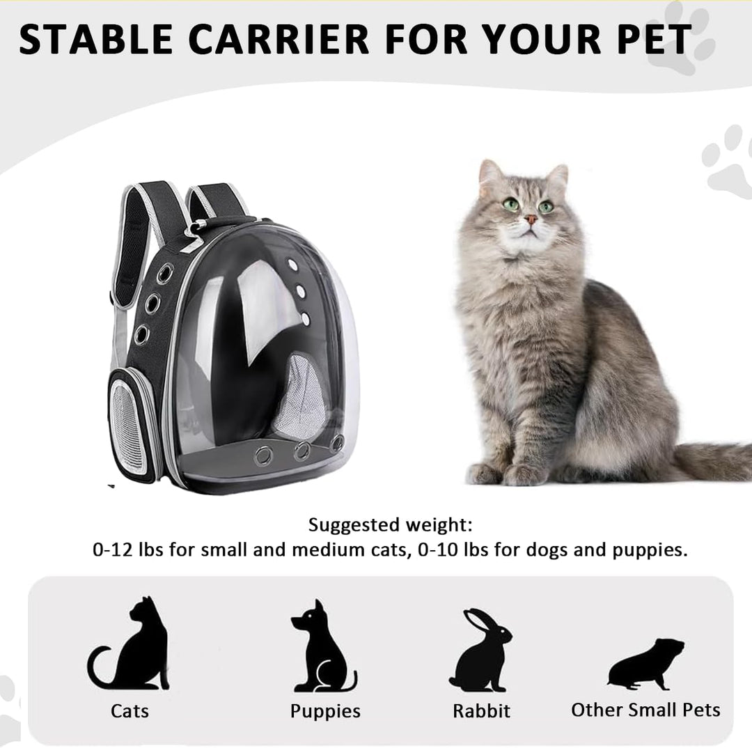 Erweiterbar Katzenrucksack Hunderucksack, Vorderrucksack für Katzen und Kleine Hunde, mit transparen