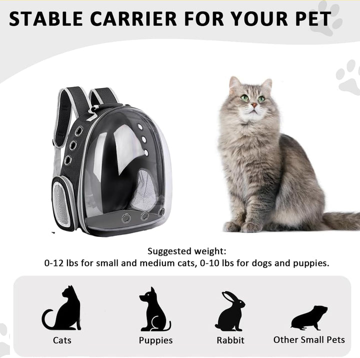 Erweiterbar Katzenrucksack Hunderucksack, Vorderrucksack für Katzen und Kleine Hunde, mit transparen