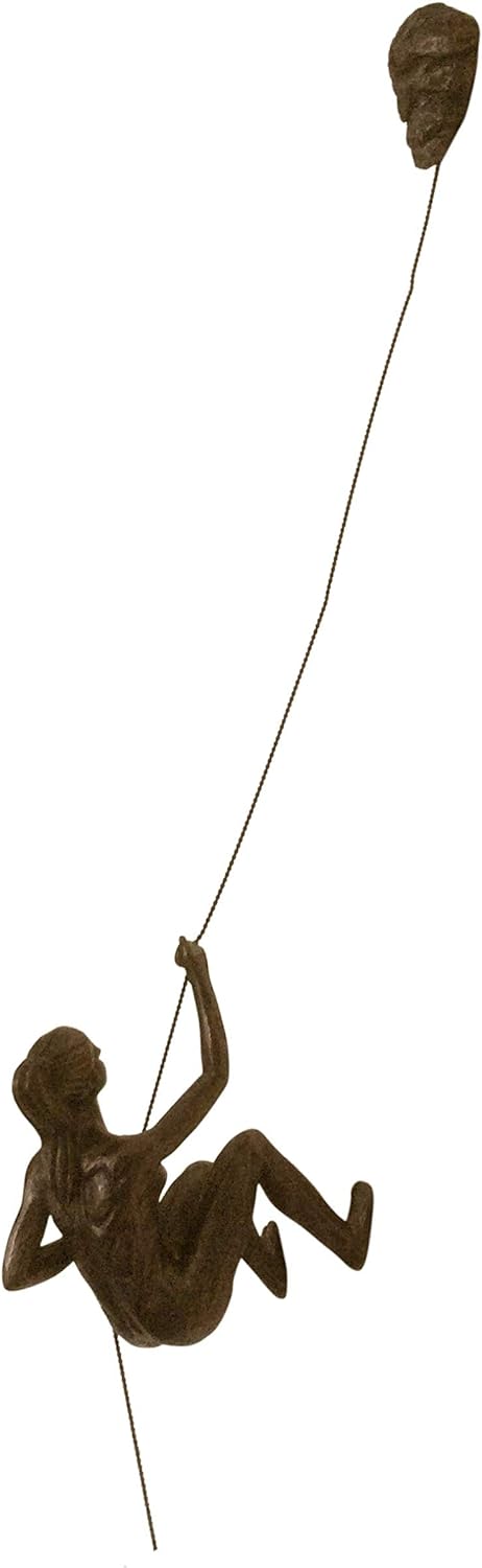 2 x grosse Kletterer, 1 x männlicher und 1 x weiblicher Wandbehang, zum Aufhängen an Draht, Ornament