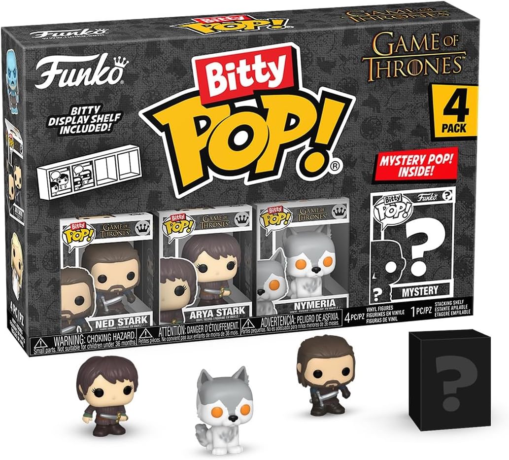 Funko Bitty Pop! GoT - Ned Stark 4pkund eine Überraschungs-Mini-Figur - 0.9 Inch (2.2 cm) - Game of