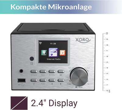 XORO HMT 500 PRO - Mikro Stereoanlage (Internet-/DAB+/UKW-Radio, CD Player, Bluetooth, USB Mediaplay