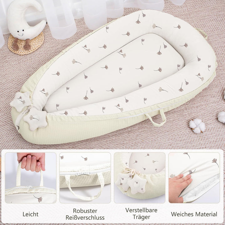 Susurration Babynestchen Kuschelnest Neugeborene Multifunktionale für Kinderbett Vielseitiges Tragba