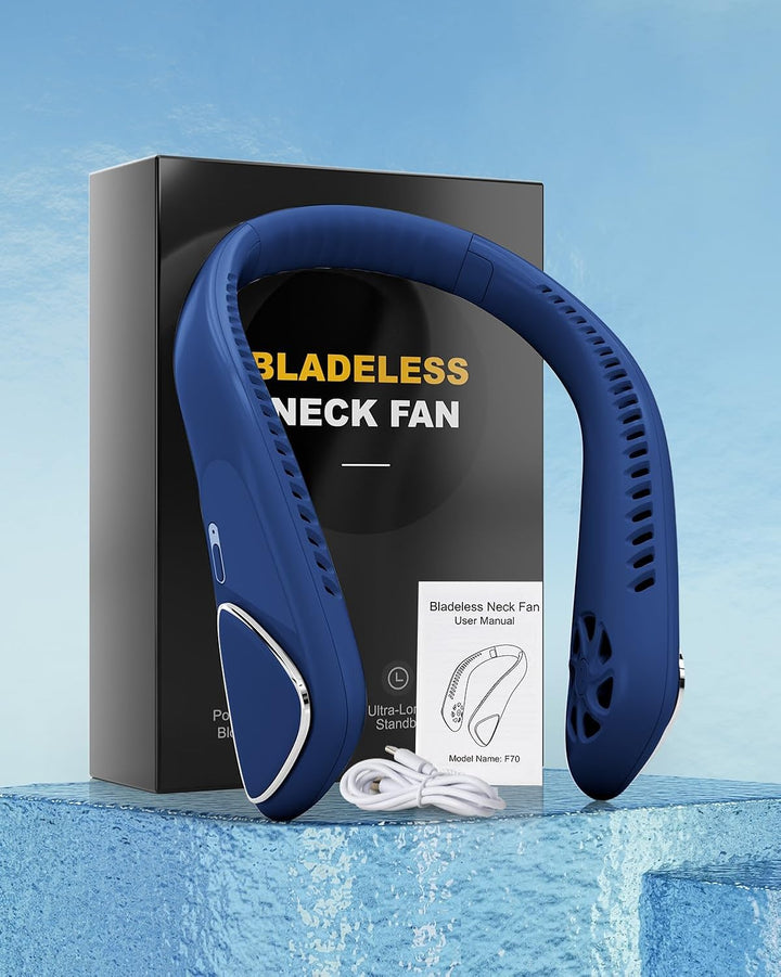 Jialexin Tragbarer Nackenventilator, Hals Ventilator Wiederaufladbar mit 6000mah, Persönlicher Venti