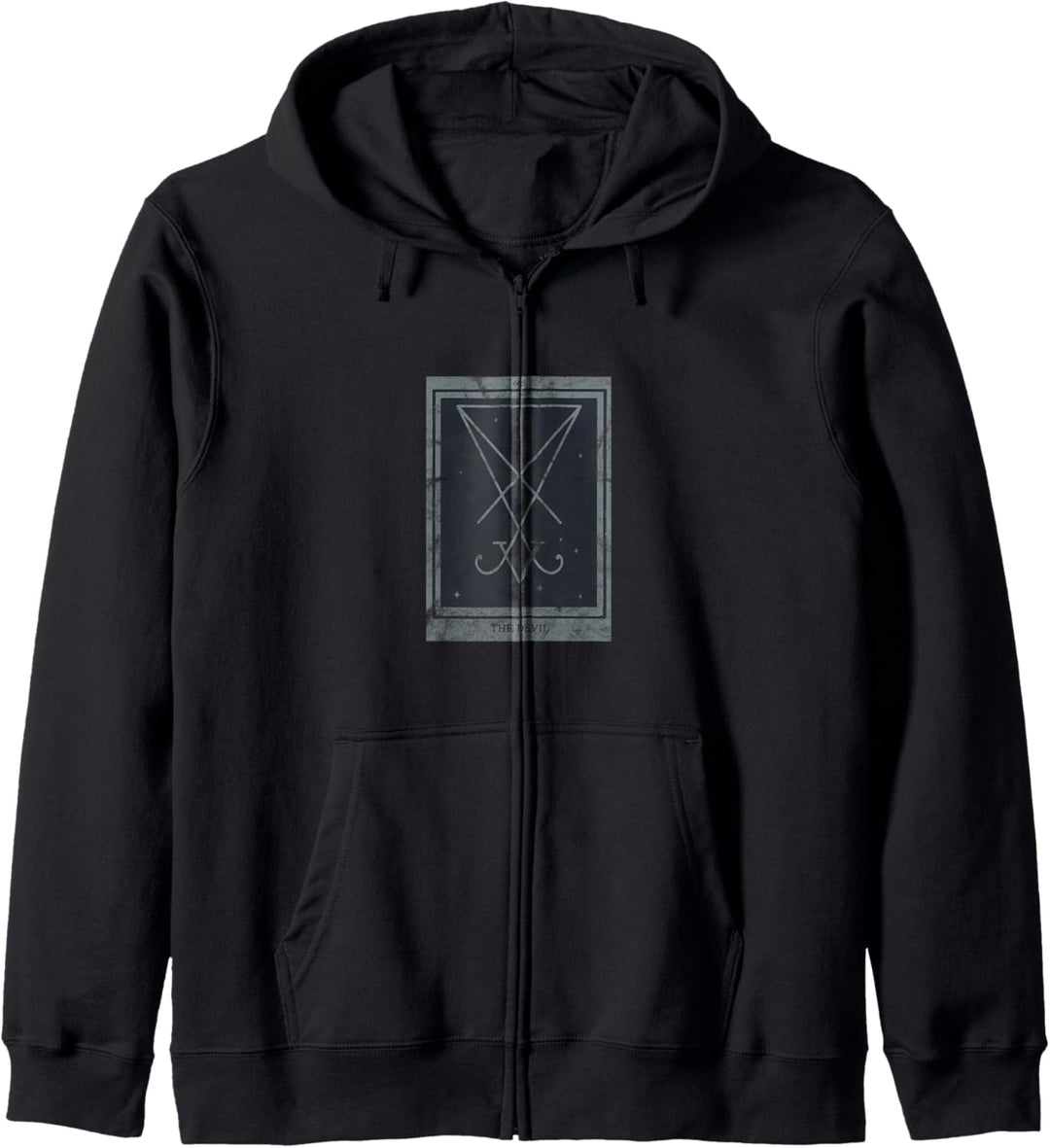 Occult Sigil Of Lucifer Tarot Gothic Grunge Satan Baphomet Kapuzenjacke