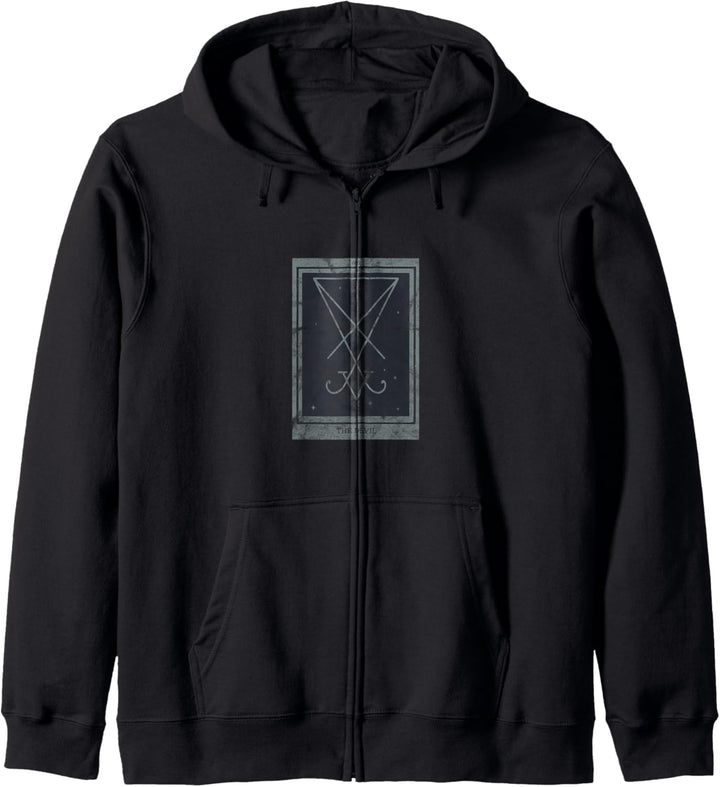Occult Sigil Of Lucifer Tarot Gothic Grunge Satan Baphomet Kapuzenjacke