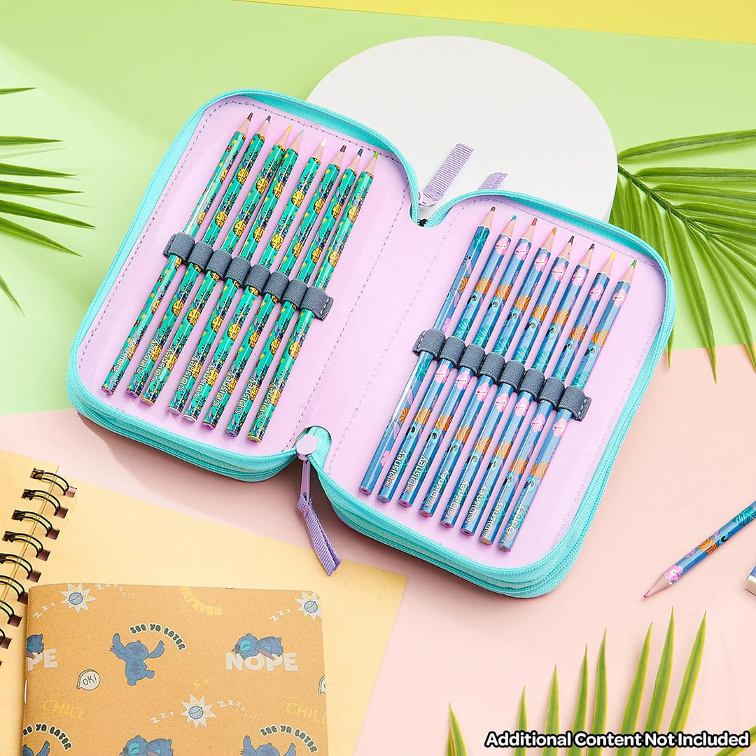 Disney Federmäppchen Mädchen Die Eiskönigin Stitch Federtasche Mädchen Gefüllt Schulmäppchen 2 3 Fäc