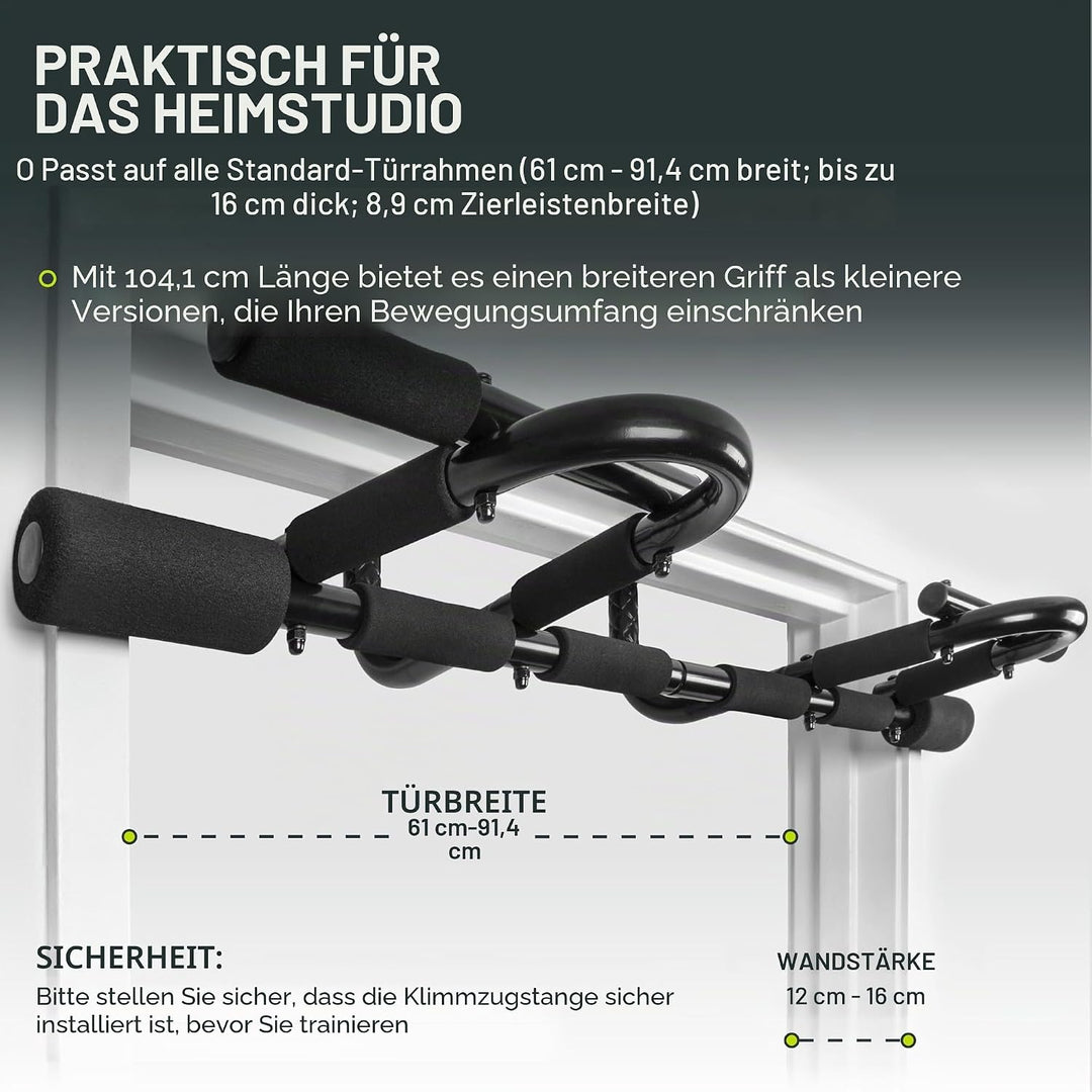 ProsourceFit Multi-Grip Lite Pull Up/Chin Up Bar, Heavy Duty Doorway Upper Body Workout Bar for Home