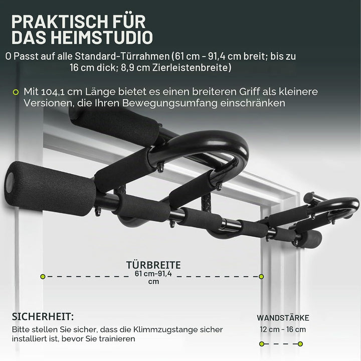 ProsourceFit Multi-Grip Lite Pull Up/Chin Up Bar, Heavy Duty Doorway Upper Body Workout Bar for Home