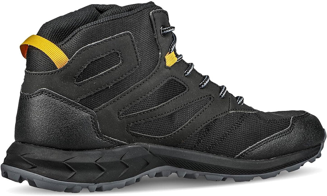 Jack Wolfskin Woodland Texapore Mid K Outdoorschuhe 32 EU Black Burly Yellow Xt, 32 EU Black Burly Y